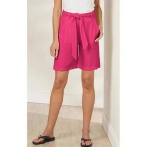 Soft Surroundings Shorts 7” Women’s Size Medium Linen Blend Pink New